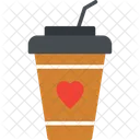 Coffee Heart Hot Icon