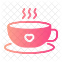 Coffee Love And Romance Valentines Day Icon