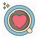 Coffee Is Love Heart Love Icon