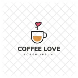 Coffee Love Logo Icon