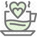 Coffee Heart Hot Icon