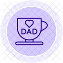 Coffee Mug With Best Dad Line Icon Icon