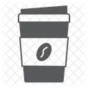 Coffee paper cup disposable takeaway  drink bean  Icon