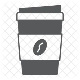 Coffee paper cup disposable takeaway  drink bean  Icon