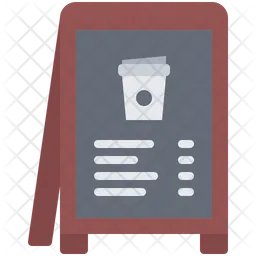Coffee Shop Board  Icon