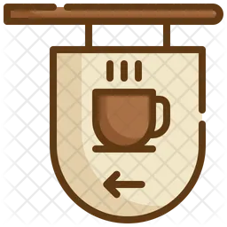 Coffee Shop Board  Icon