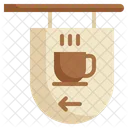 Coffee Shop Board Label Shop Icon