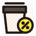 Coffee Shop Coffee Cup Discount Icon