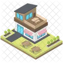 Coffee Shop Building Cafe Luxury Hotel Architecture Icon