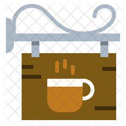 Free Coffee Shop Sign Icon of Flat style - Available in SVG, PNG, EPS ...