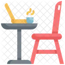 Table Chair Laptop Icon
