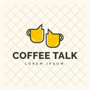 Talk Logo Chit Chat Coffee Talk Icon