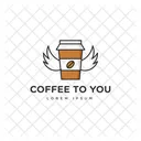 Coffee To You Hot Coffee Cafe Logomark Icon