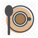 Coffee Top View Sendok  Icon