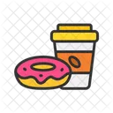 Coffee With Donut Drink Coffee Icon