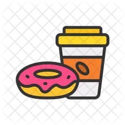 Coffee With Donut  Icon