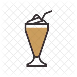 Coffee with ice-cream  Icon