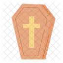 Coffin Cemetery Cross Icon