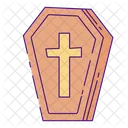 Coffin Cemetery Cross Icon