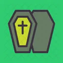 Coffin Casket Cross Icon
