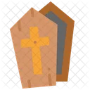 Coffin Wooden Ajar Icon