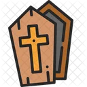 Coffin Wooden Ajar Icon