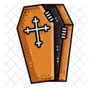 Coffin Death Cross Icon