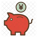 Piggybank Iene Financas Ícone