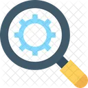 Cog Magnifier Networking Icon