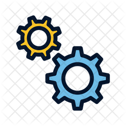 Cog wheel Icon - Download in Colored Outline Style
