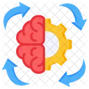 Cognitive Brain Gear Icon