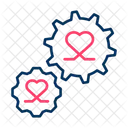 Cogs With Heart  Icon