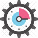 Cogwheel Clock Efficency Icon