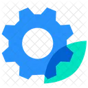 Cogwheel Leaf Eco Icon