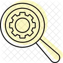 Cogwheels magnifier  Icon