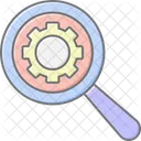 Cogwheels magnifier  Icon