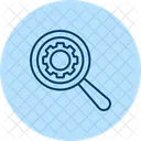 Cogwheels Magnifier Zoom Icon