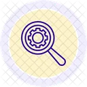 Cogwheels Magnifier Zoom Icon