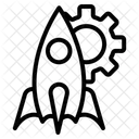 Cohete con configuración  Icono