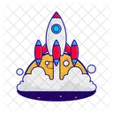 Cohete Astronauta Cosmos Icon