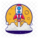 Cohete Astronauta Cosmos Icon