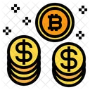 Coin Bitcoin Stack Icon