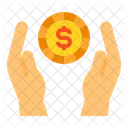Coin Money Hands Icon
