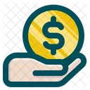 Coin Money Hand Icon