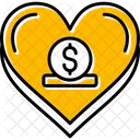 Coin Heart Love Icon