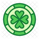 Coin Clover St Patrick Icon