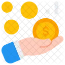 Coin Hand Financial Icon