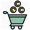 Coin Cart Money Ecommerce Icon