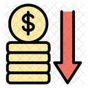 Coin Down Investment Loss Icon