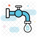 Bitcoin Mining Coin Faucet Cash Flow Icon